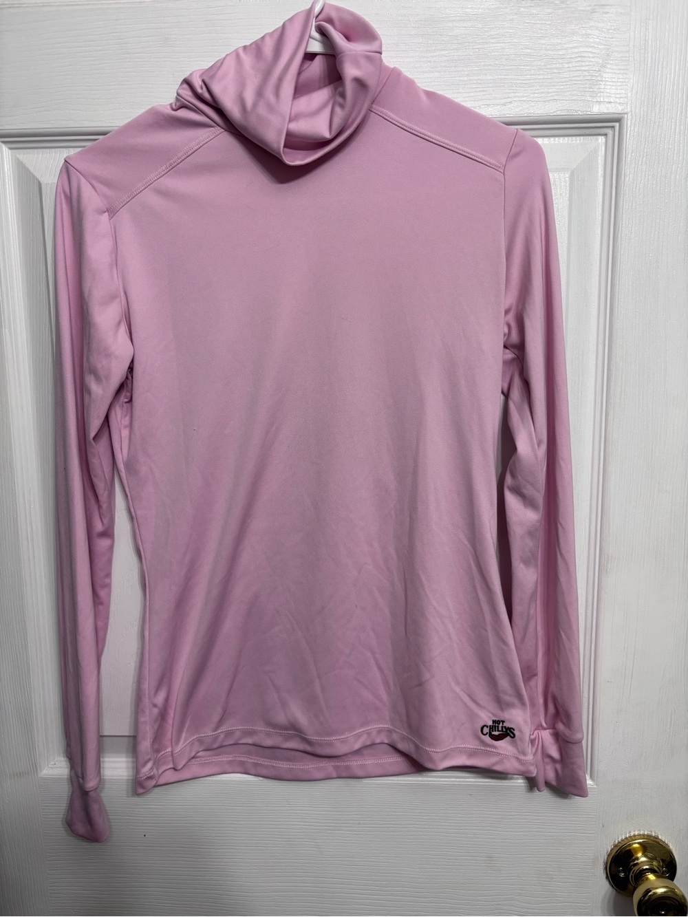 Long-Sleeve Pink Swim Cover-Up Top with High Neck